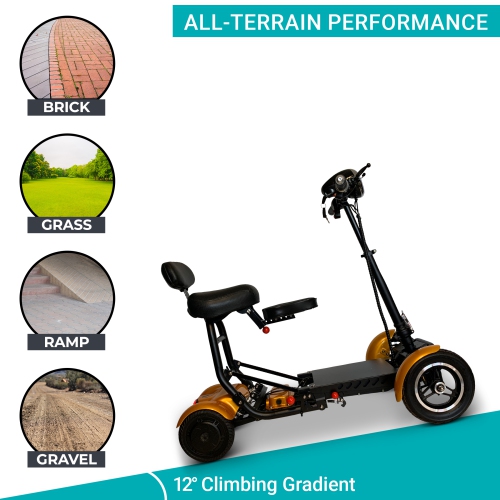 Trottinette pliable MS-3000 | Légère et facile à ranger, écologique haute performance, portée jusqu'à 40 km | Siège confortable réglable | Cadre