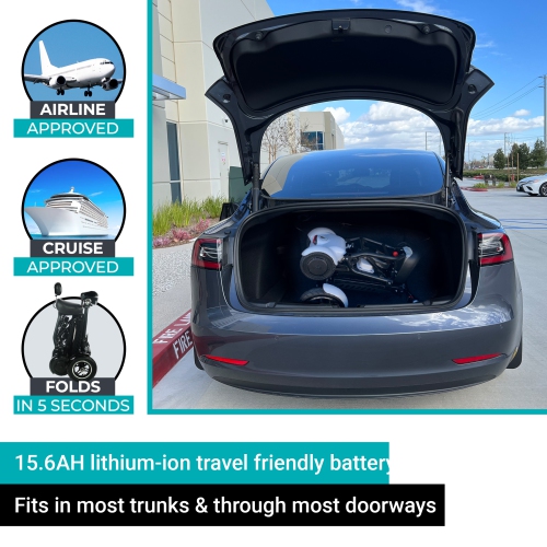 MS-3000 Super Seat Foldable Mobility Scooter | Lightweight & Easy-Store, High-Performance Eco-Friendly, Up to 25 km Range | Adjustable Comfort Seat |