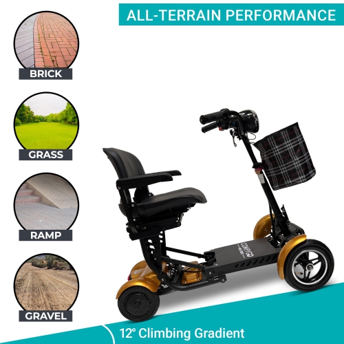 MS-3000 Super Seat Foldable Mobility Scooter | Lightweight & Easy-Store, High-Performance Eco-Friendly, Up to 40 km Range | Adjustable Comfort Seat |