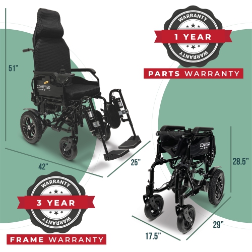 X-9 Remote-Controled Electric Wheelchair | Automatic Reclining Backrest & Lifting Leg Rests | Dual Motors, 27 km Range | 360° Joystick | Lightweight