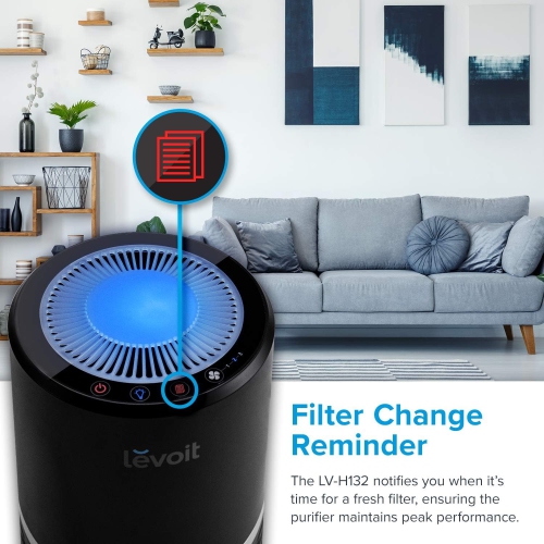 Levoit Air Purifier with H13 True HEPA Filter Active Carbon Filtration, Captures Allergies, Smoke, Pet, Dust, Pollen for Home Air Cleaning, 3 Fan
