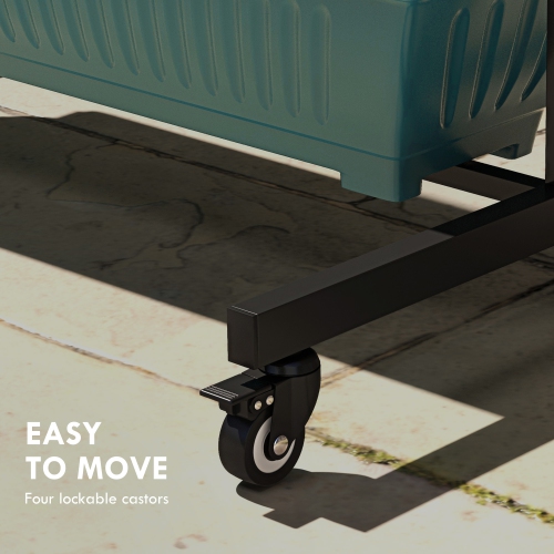 Outsunny 4-Tier Vertical Raised Garden Bed with 4 Planter Boxes, Wheels, Outdoor Plant Stand Grow Container with Leaking Holes for Balcony Patio