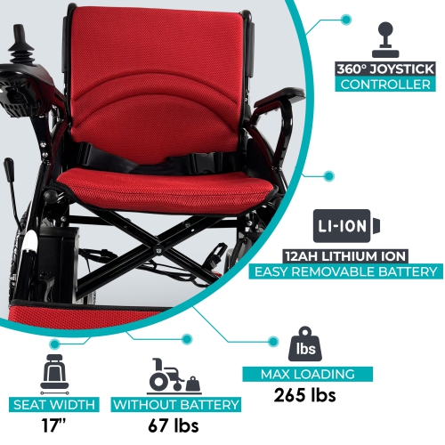 6011 ComfyGO Electric Wheelchair | Ultra-Light & Portable |120 kg Load Capacity | Intuitive 360° Joystick | Up to 21 km Range | Ideal for Daily Use &