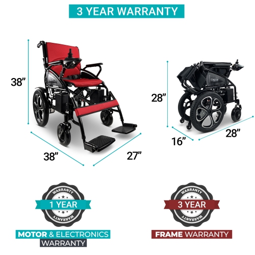 6011 ComfyGO Electric Wheelchair | Ultra-Light & Portable |120 kg Load Capacity | Intuitive 360° Joystick | Up to 21 km Range | Ideal for Daily Use &