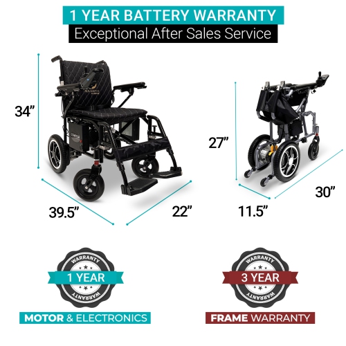 X-7 Limited Edition ComfyGO Electric Wheelchair | Ultra-Light, Foldable, Dual Motor | Up to 16 km Range | Easy 360° Control with LCD Display
