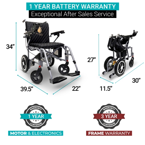 X-7 Limited Edition ComfyGO Electric Wheelchair | Ultra-Light, Foldable, Dual Motor | Up to 16 km Range | Easy 360° Control with LCD Display