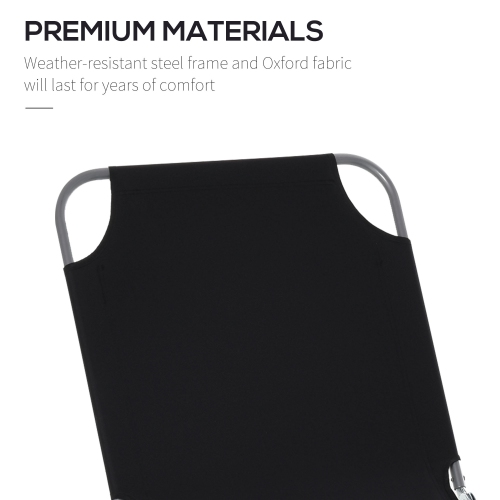 Outsunny Folding Outdoor Lounge Chair, Portable Reclining Beach Lounger with Breathable Mesh Fabric, Sun Lounge Bed Camping Cot for Patio, Garden,