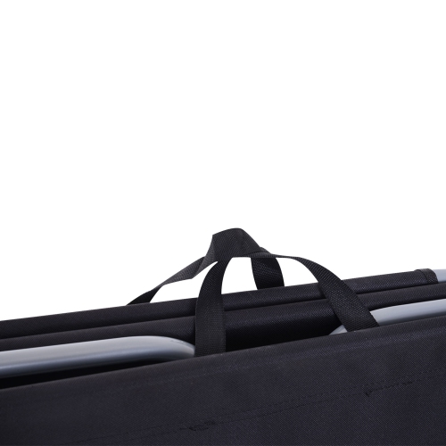 Outsunny Folding Outdoor Lounge Chair, Portable Reclining Beach Lounger with Breathable Mesh Fabric, Sun Lounge Bed Camping Cot for Patio, Garden,