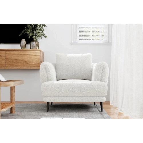 Valencia Melissa Fabric Accent Chair,White