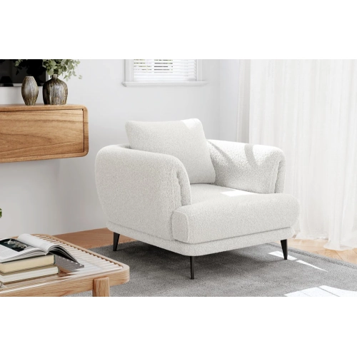 Valencia Melissa Fabric Accent Chair,White