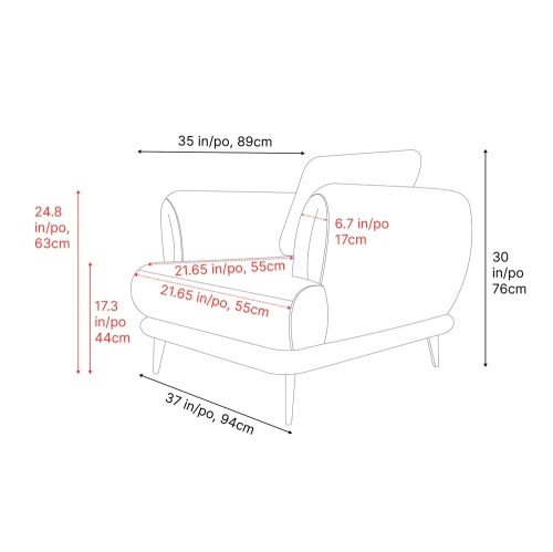 Valencia Melissa Fabric Accent Chair,White