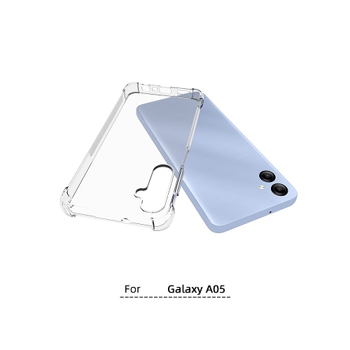 TopSave Extra Corner Bumper Soft Rubber Gel TPU Case For Samsung Galaxy A05, Clear