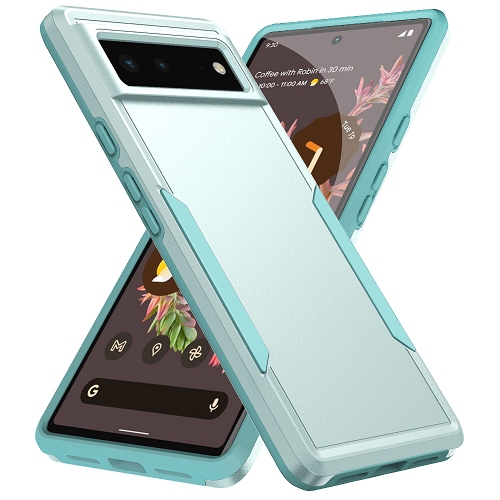 TopSave – Étui mince, léger, robuste et protecteur Armor pour Google Pixel 8, bleu sarcelle, nouveau style Matt Polish PC+TPU 2-en-1