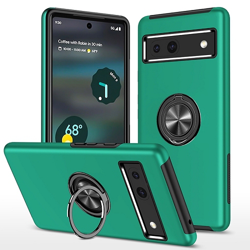 TopSave – combinaison arrière PC couleur unie « Hidden Series » avec béquille intérieure en TPUR noir pour Pixel 8 de Google, vert