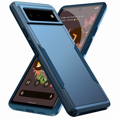 TopSave New Style Matt Polish PC+TPU 2 in 1 Slim Lightweight Shockproof, Rugged, Protective Armor Case For Google Pixel 8 Pro, Navy Blue