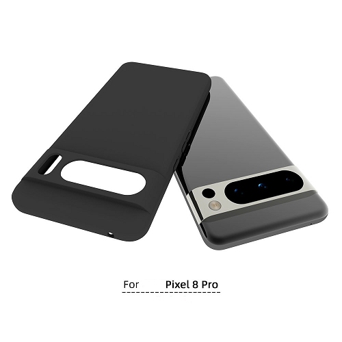 TopSave – Étui mince en TPUR à dos en caoutchouc souple noir mat pour Pixel 8 Pro de Google