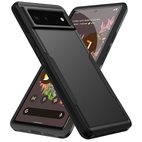 TopSave – Étui mince, léger, robuste et protecteur Armor pour Google Pixel 8, noir, nouveau style Matt Polish PC+TPU 2-en-1