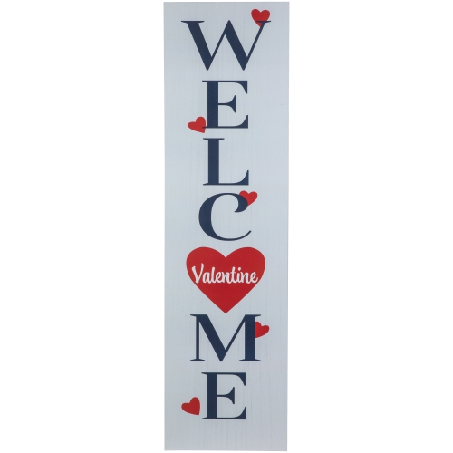 NORTHLIGHT  38" Welcome Valentine's Day Wooden Porch Board Sign Decoration