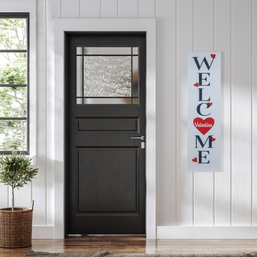38" Welcome Valentine's Day Wooden Porch Board Sign Decoration