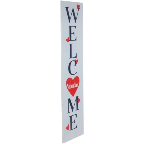 38" Welcome Valentine's Day Wooden Porch Board Sign Decoration