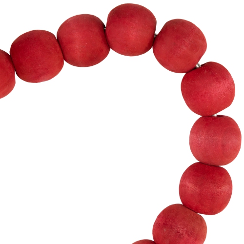 Perles en bois avec décoration murale en forme de coeur rose Saint-Valentin - 10,25 po - Rouge