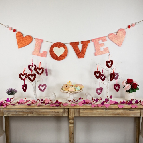 5' Glittered "Love" Valentine's Day Wall Banner Decoration