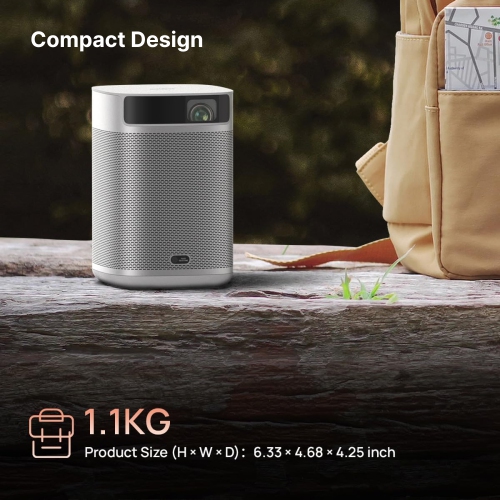 Open Box - XGIMI MoGo 2 HD Mini Projector w/ Speaker and Dolby Audio, SmartPhone, 4k Video Ready, Portable for Home Theatre & Outdoor Use,