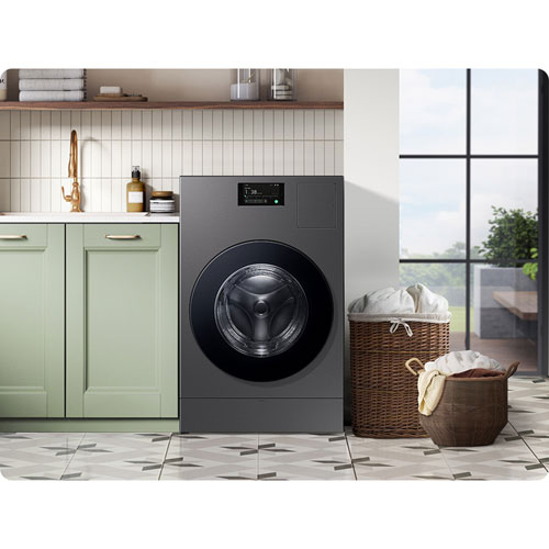 Samsung 6.1 Cu. Ft. Washer & Heat Pump Dryer Combo (WD53DBA900HZA1) - Dark Steel