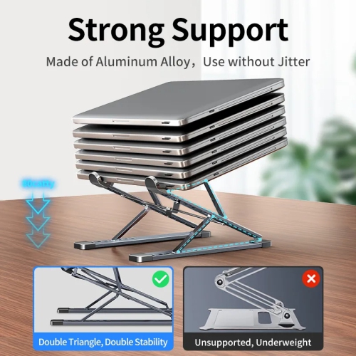 SuperShield NEW N8 Adjustable Laptop Stand Aluminum for Macbook Tablet Notebook Stand Table Cooling Pad Foldable Laptop Holder