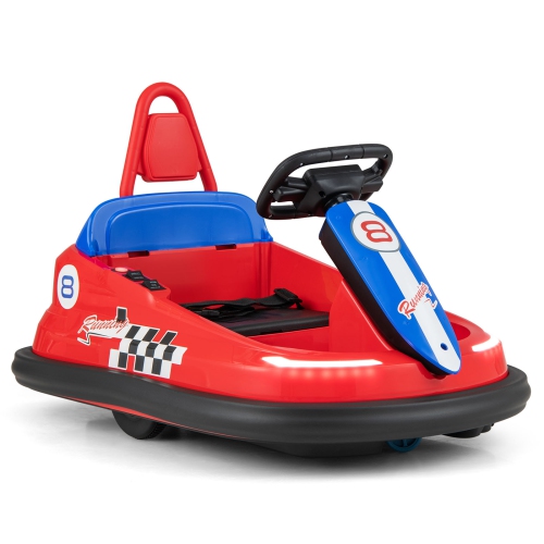 Costway 6V Electric Kids Ride-on Bumper Car with 360° Spinning Dual Motors 2 Speeds