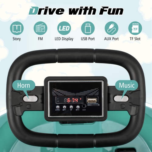 Voiture de pare-chocs électrique pour enfants 6&nbsp;V de Costway à 2 vitesses avec deux moteurs à rotation à 360°