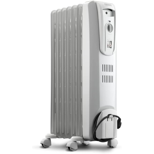 De Longhi Oil Filled Radiator Space Heater Full Room Quiet 1500W