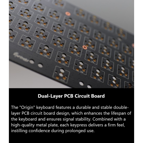 Ducky Origin Black Partial Hot-Swappable Mechanical Gaming Keyboard Cherry MX Blue Switch Full-Size