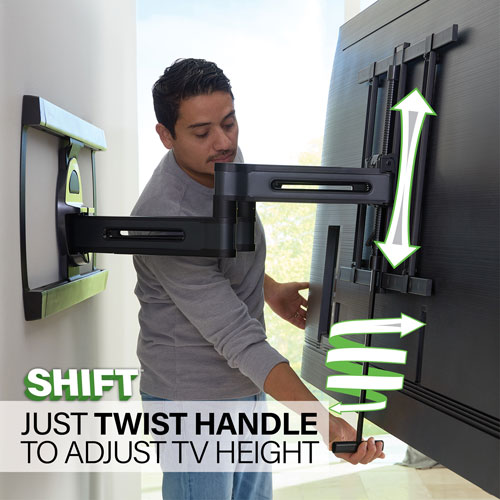 SANUS Elite 42"-90" Advanced Full-Motion 4D + Shift TV Wall Mount