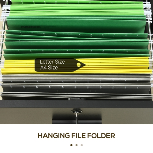 Vinsetto Lateral Filing Cabinet with Drawers and Lock, File Cabinet, Mobile Printer Stand with Open Shelves and Wheels for Letter and A4 Size