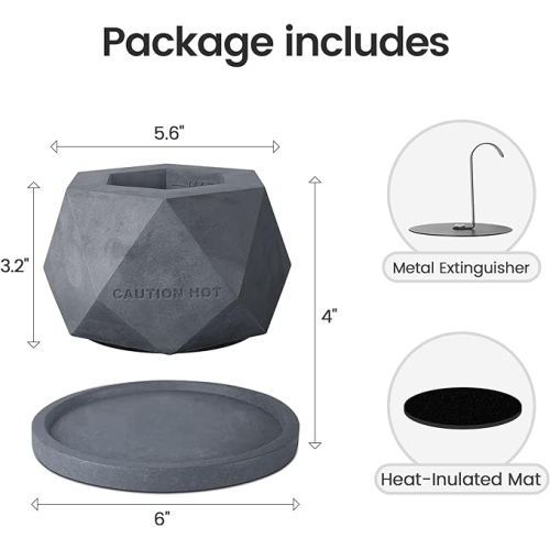 Kante Concrete Indoor Fire Pit