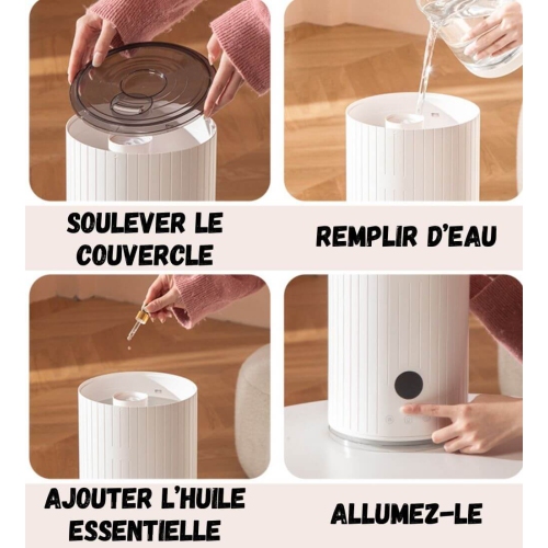 Humidifier P5000 -250 ml/h -UV -Aromatherapy -5 L -rotary