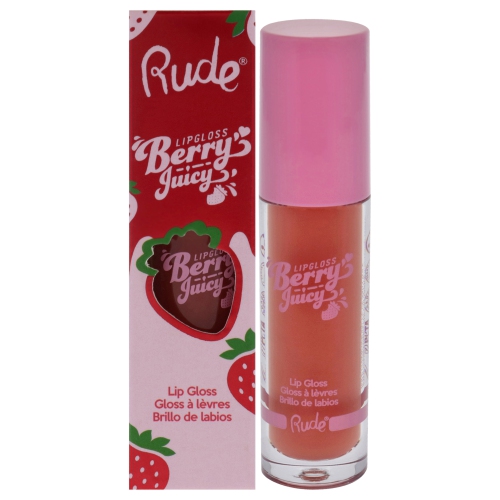 RUDE COSMETICS  Berry Juicy Lip Gloss - 88404 Nudist By for Women - 0.14 OZ Lip Gloss
