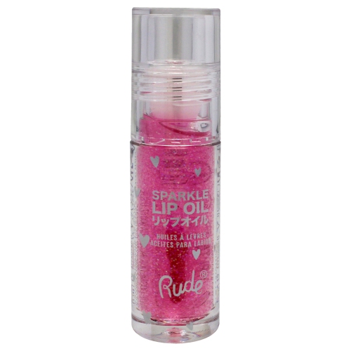 Manga Collection Sparkle Lip Oil - Strawberry by Rude Cosmetics for Women 0.14 oz Lip Oil