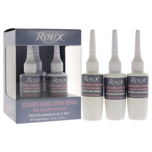 Anti-Aging Extra Repair Leave-In Treatment - 233 by Roux for Unisex - 3 x 0.5 oz Treatment