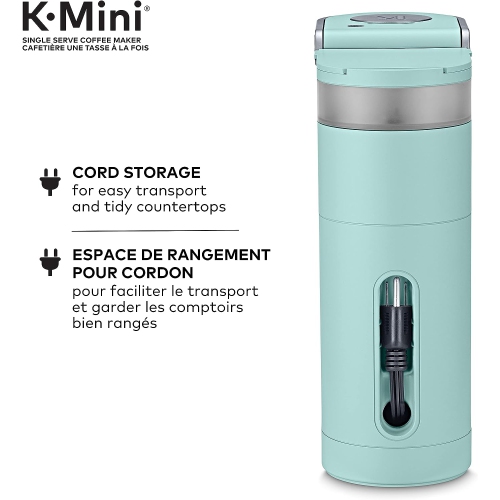 La cafetière K-Mini à une tasse K-Cup de Keurig est dotée d'une conception ultra-élégante