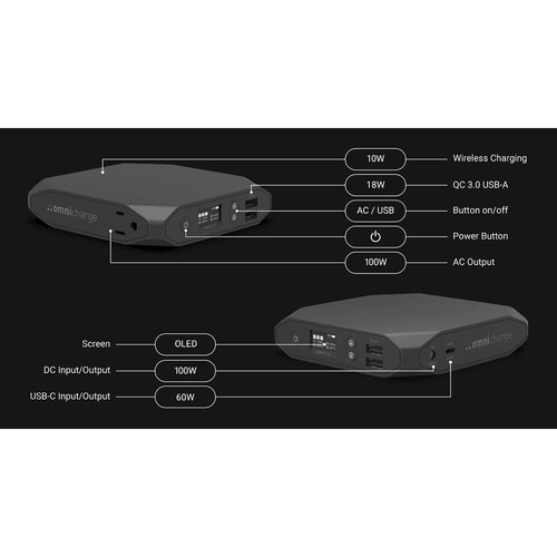 Omni 10 Bay Power Station - Black -