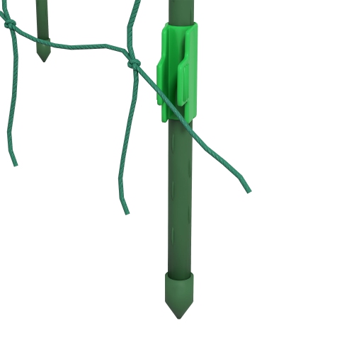 Outsunny Cucumber Trellis, 6ft Tall Garden Arch Trellis for Climbing Plants Outdoor, A-Frame, with PE Coated Steel Structure and Net, Support