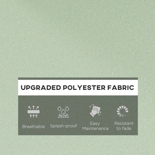 Outsunny Patio Chair Cushions Pillows Set of 2, Back and Seat Replacement Patio Cushions Set for Indoor Outdoor Garden Furniture, Green