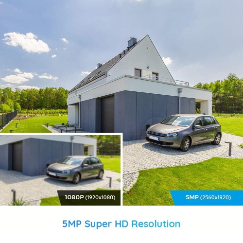 Reolink 5MP 8-Channel PoE Security Camera System, 2TB HDD Built-in, Person/Vehicle Detection