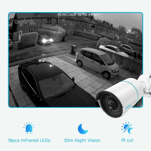 Reolink 5MP 8-Channel PoE Security Camera System, 2TB HDD Built-in, Person/Vehicle Detection