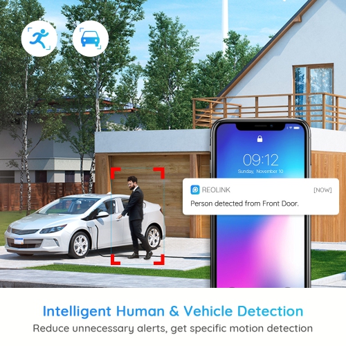 Reolink 5MP 8-Channel PoE Security Camera System, 2TB HDD Built-in, Person/Vehicle Detection