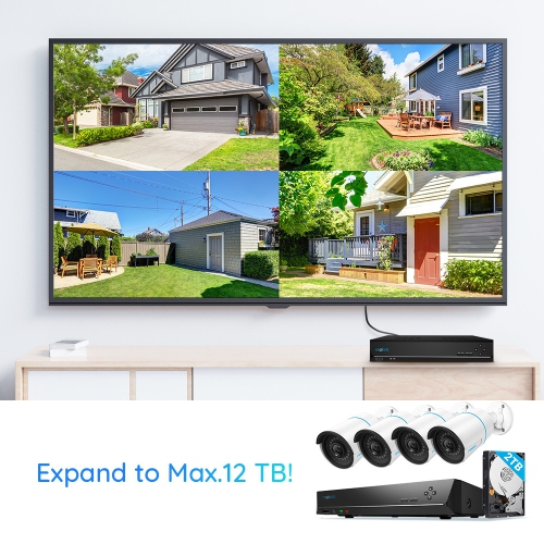 Reolink 5MP 8-Channel PoE Security Camera System, 2TB HDD Built-in, Person/Vehicle Detection