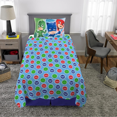 PJ Masks Kids Bedding Super Soft Microfiber Twin Size 3 Pieces Sheet Set for Kids