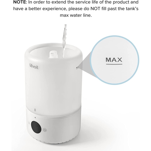 LEVOIT Humidifiers for Bedroom, Smart WiFi Alexa Control, Top Fill Cool Mist for Baby Nursery and Plants with Essential Oil Diffuser,